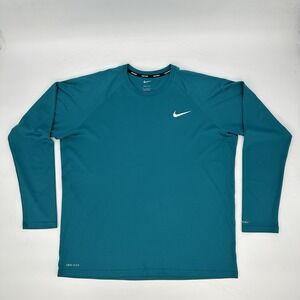 Nike Swim Dri-FIT Long Sleeve Rash Guard UPF 40+ Teal XL  GorpCore Performance